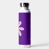 Bouteille D'eau Doodle élégant en fleur rose (Gauche)