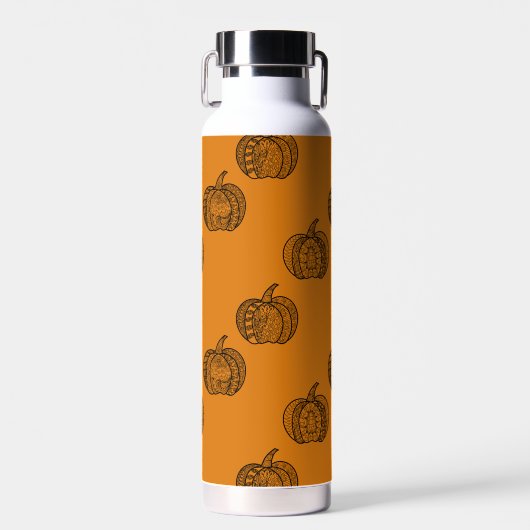 Bouteille D'eau Doodles d'Halloween boho mandala citrouilles Autom (Avant)