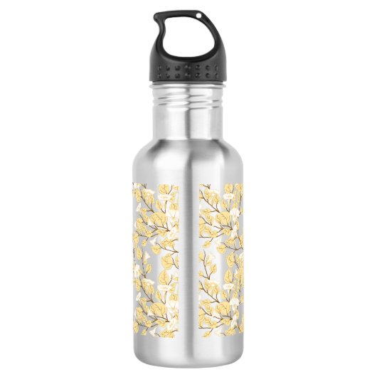 Bouteille d'eau dorée blanche matin (Dos)