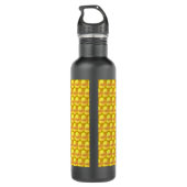 Bouteille D'eau Dots et monogramme d'or élégant (Dos)