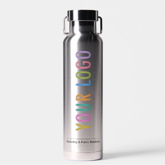 Bouteille d'eau douce en acier inoxydable avec log (Avant)