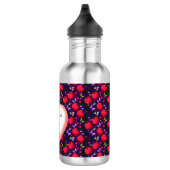 Bouteille D'eau Douce papillon cerise personnalisée et sur mesure (Droite)