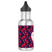 Bouteille D'eau Douce papillon cerise personnalisée et sur mesure (Gauche)