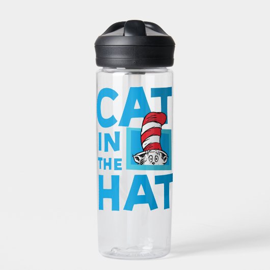 Bouteille D'eau Dr Seuss | Chat dans le logo du Casquette (Extérieur)