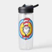 Bouteille D'eau Dr. Seuss | Graphisme de tête de Chat dans le Chap (Gauche)