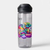 Bouteille D'eau Dragon Bleu Enfants Personnaliser (Arrière)