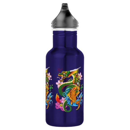 Bouteille D'eau Dragon chinois vert Koi (Droite)