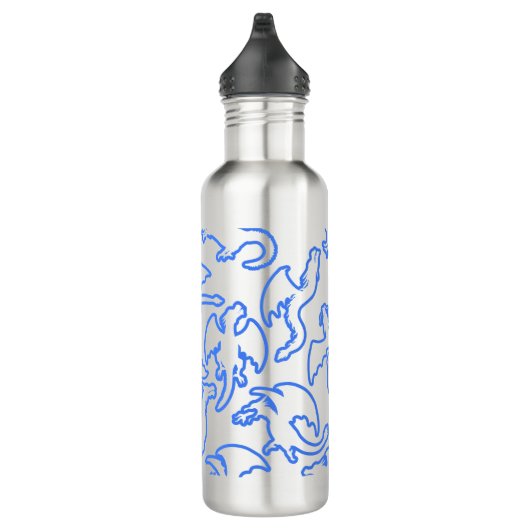 Bouteille D'eau Dragon contour motif 03.b L Jaune BG (Droite)