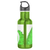 Bouteille D'eau Dragon de coeur vert citron blanc (Dos)