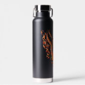 Bouteille D'eau Dragon en flammes derrière l'épée (Avant)