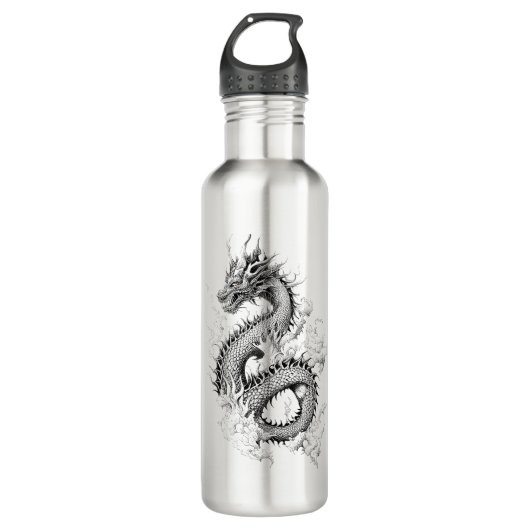 Bouteille D'eau Dragon Imaginaire animal sauvage illustration Art (Devant)