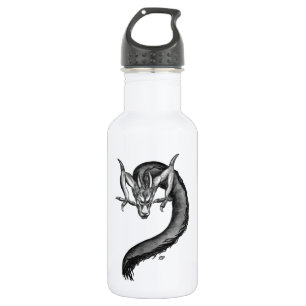 Bouteille D'eau Dragon noir et blanc