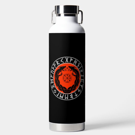 Bouteille D'eau Dragon Viking Rune Protection (Avant)