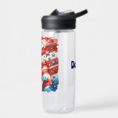 Bouteille D'eau Drapeau américain Abstrait rouge, blanc et bleu (Gauche)