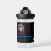 Bouteille D'eau Drapeau américain Aigle Rose Rouge Blanc Bleu (Avant)