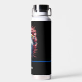 Bouteille D'eau Drapeau américain Aigle Rose Rouge Blanc Bleu (Arrière)