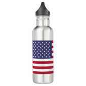 Bouteille D'eau Drapeau américain Drapeau rouge blanc bleu rayures (Gauche)