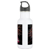 Bouteille D'eau Drapeau américain et feux d'artifice (Dos)