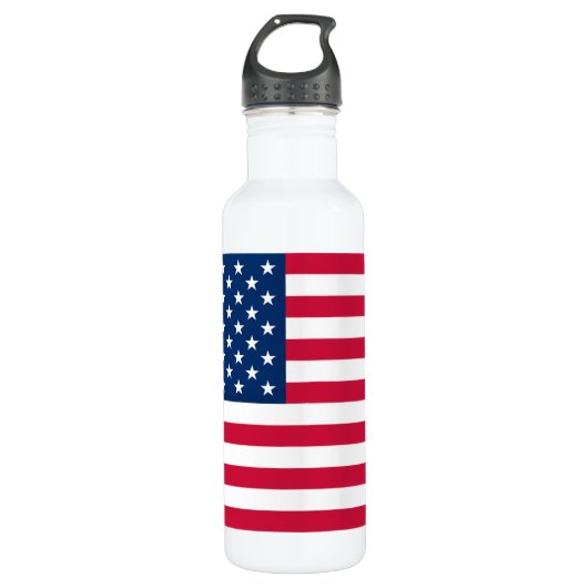 Bouteille D'eau Drapeau américain - États-Unis d'Amérique - Patrio (Devant)