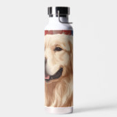 Bouteille D'eau Drapeau américain Golden Retriever (Gauche)