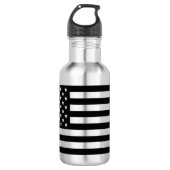 Bouteille D'eau drapeau américain noir (Devant)