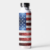 Bouteille D'eau drapeau américain rouge blanc brillant parties sci (Gauche)