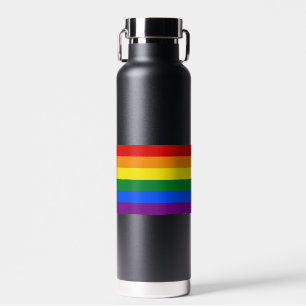 Bouteille D'eau DRAPEAU ARC-EN-CIEL - RAYURES - Couleurs LGBT