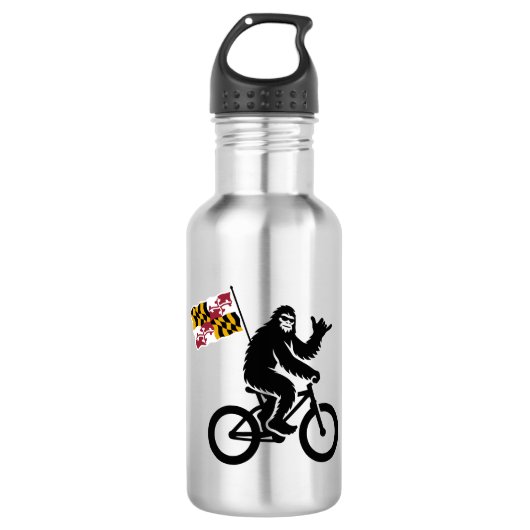 Bouteille D'eau Drapeau Bigfoot Cycling Maryland (Devant)