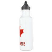 Bouteille D'eau Drapeau canadien Feuille d'érable rouge Canada Nom (Droite)