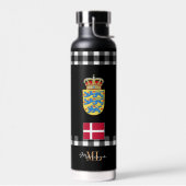 Bouteille D'eau Drapeau danois Patriotique Vacuum Isolé (Gauche)