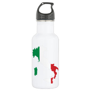 Bouteille D'eau Drapeau de carte de l'Italie -