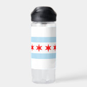 Bouteille D'eau Drapeau de Chicago, Illinois (Arrière)