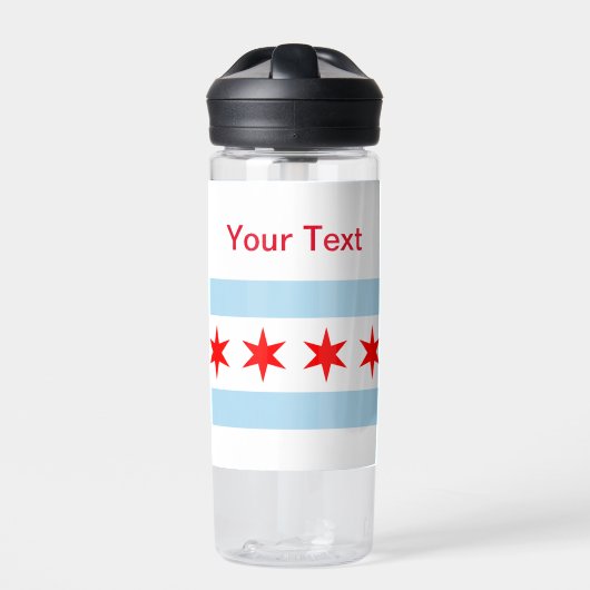 Bouteille D'eau Drapeau de Chicago, Illinois (Extérieur)