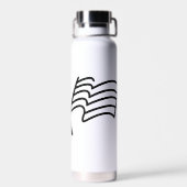 Bouteille D'eau Drapeau de course minimal agitant (Arrière)
