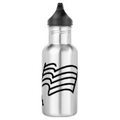Bouteille D'eau Drapeau de course minimal agitant (Droite)