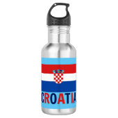 Bouteille D'eau Drapeau de Croatie (Devant)