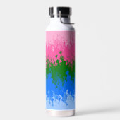 Bouteille D'eau Drapeau de fierté abstrait omniromantique tripant (Gauche)