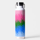 Bouteille D'eau Drapeau de fierté abstrait omniromantique tripant (Avant)