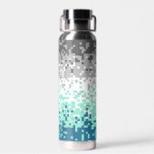 Bouteille D'eau Drapeau de fierté abstrait pixelisé tripant Frayro (Arrière)