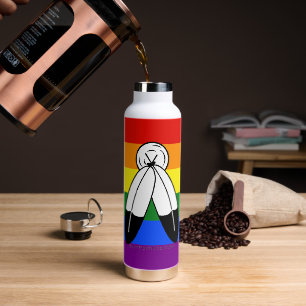 Bouteille D'eau Drapeau de fierté bispirituel de SlipperyJoe's sym