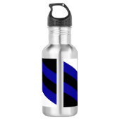 Bouteille D'eau Drapeau de fierté de jeu de chiots de SlipperyJoe (Dos)