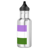 Bouteille D'eau Drapeau de fierté genderqueer (Droite)