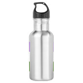 Bouteille D'eau Drapeau de fierté genderqueer (Dos)