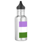 Bouteille D'eau Drapeau de fierté genderqueer (Gauche)