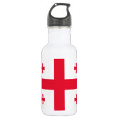 Bouteille D'eau Drapeau de Géorgie (Devant)