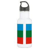 Bouteille D'eau Drapeau de Karatchaïevo-Tcherkessie (Dos)