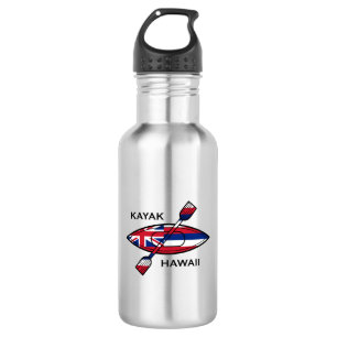 Bouteille D'eau Drapeau de Kayak Hawaii