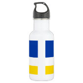 Bouteille D'eau Drapeau de la Buryatia patriotique (Dos)