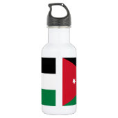 Bouteille D'eau Drapeau de la Jordanie (Dos)