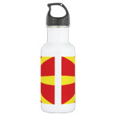 Bouteille D'eau Drapeau de la Macédoine du Nord (Dos)